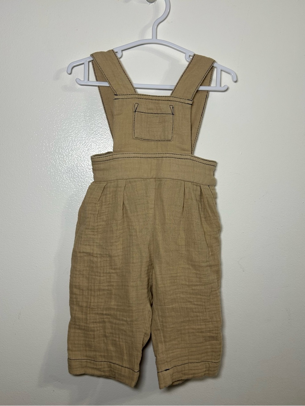 Oat Co Children Muslin Overalls in oat
